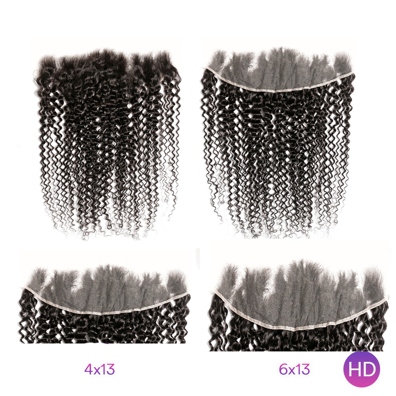 Stema Hair 13x4 13x6 HD Lace Frontal Kinky Curly Virgin Hair